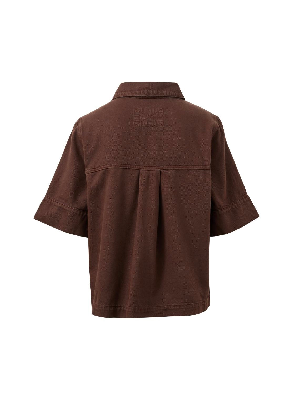 Noa Short Sleeve Denim Shirt - Chocolate