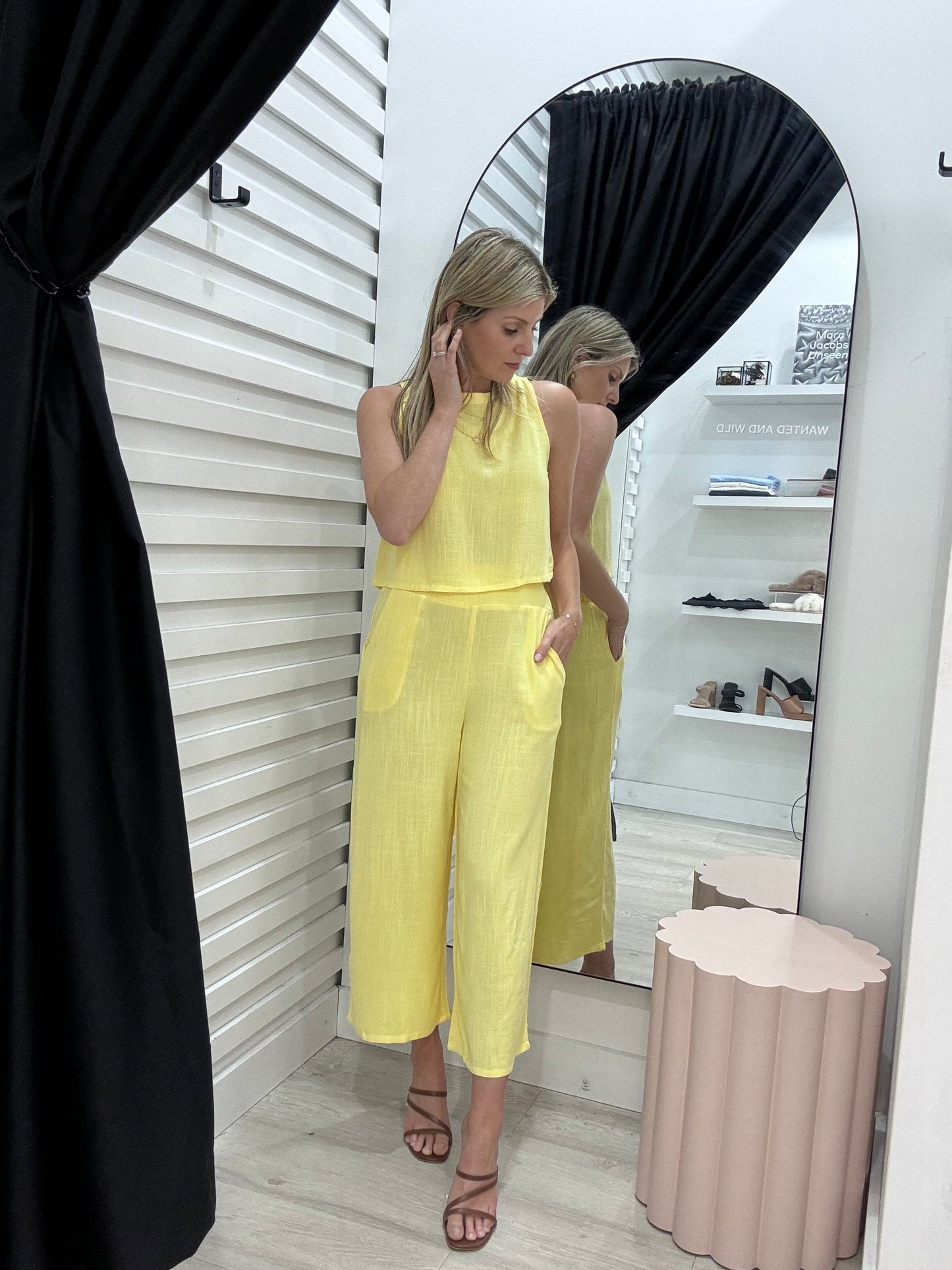 The Mari Crop Top - Lemon