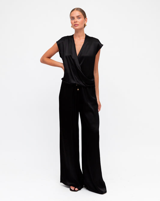 The Satin Pants - Black