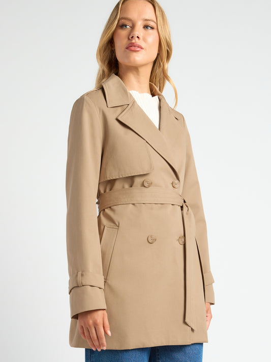 Midi Trench Coat - Camel