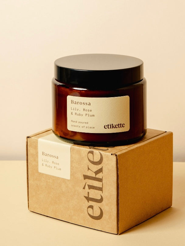 Large Etikette Candle Barossa at Wanted and Wild