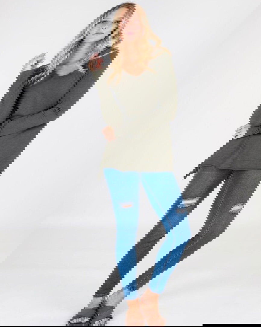 Barwon Long Sleeve Khaki Tee 3rd Story - WANTED AND WILD