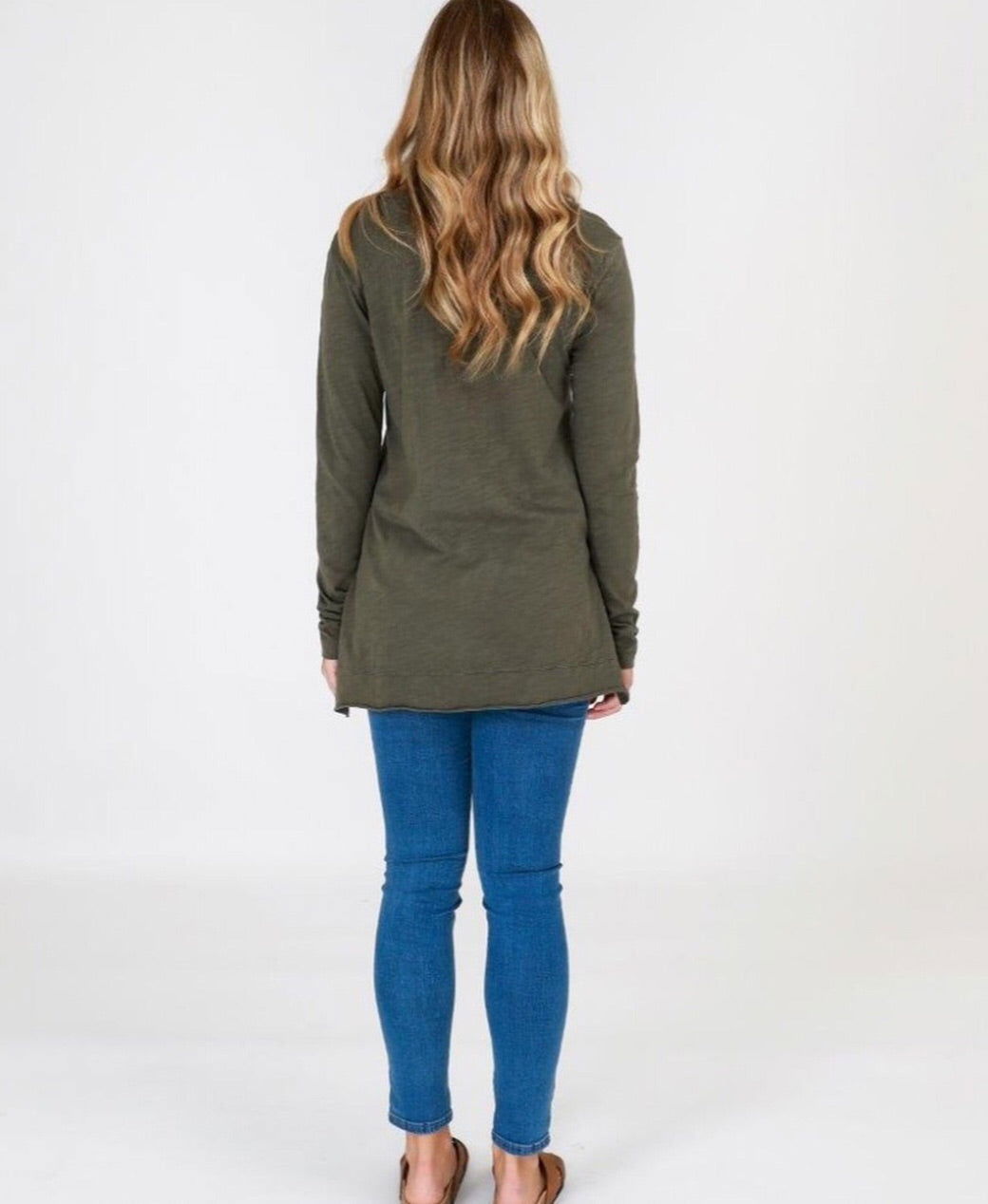 Barwon Long Sleeve Khaki Tee 3rd Story - WANTED AND WILD