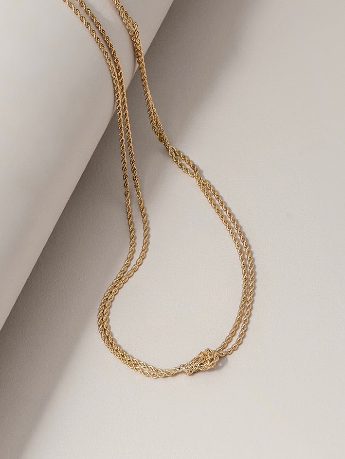 Alice Knot Necklace | Gold