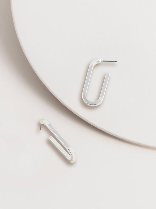 Ashlee Modern Curve Hoop Earrings