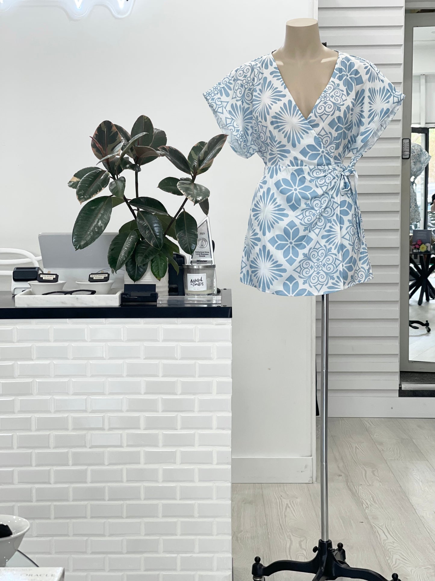 The Shae Playsuit - Blue Print