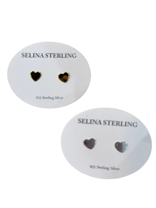 Elodie heart post earrings