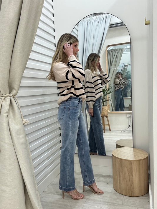 The Harper Jeans - Mid Blue Denim