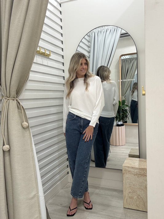 The Montana Knit Jumper - White