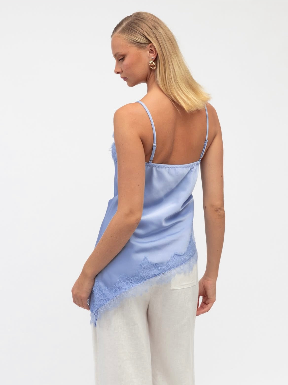The Cleo Asymmetrical Top - Sky Blue