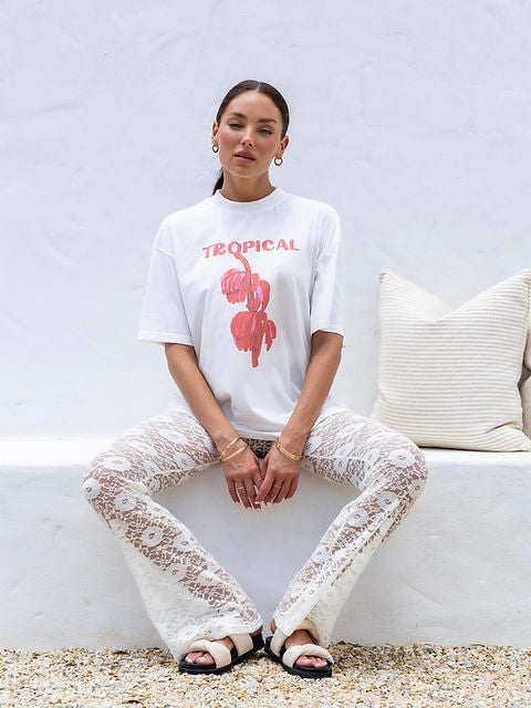 The Dolce Lace Pants - Cream