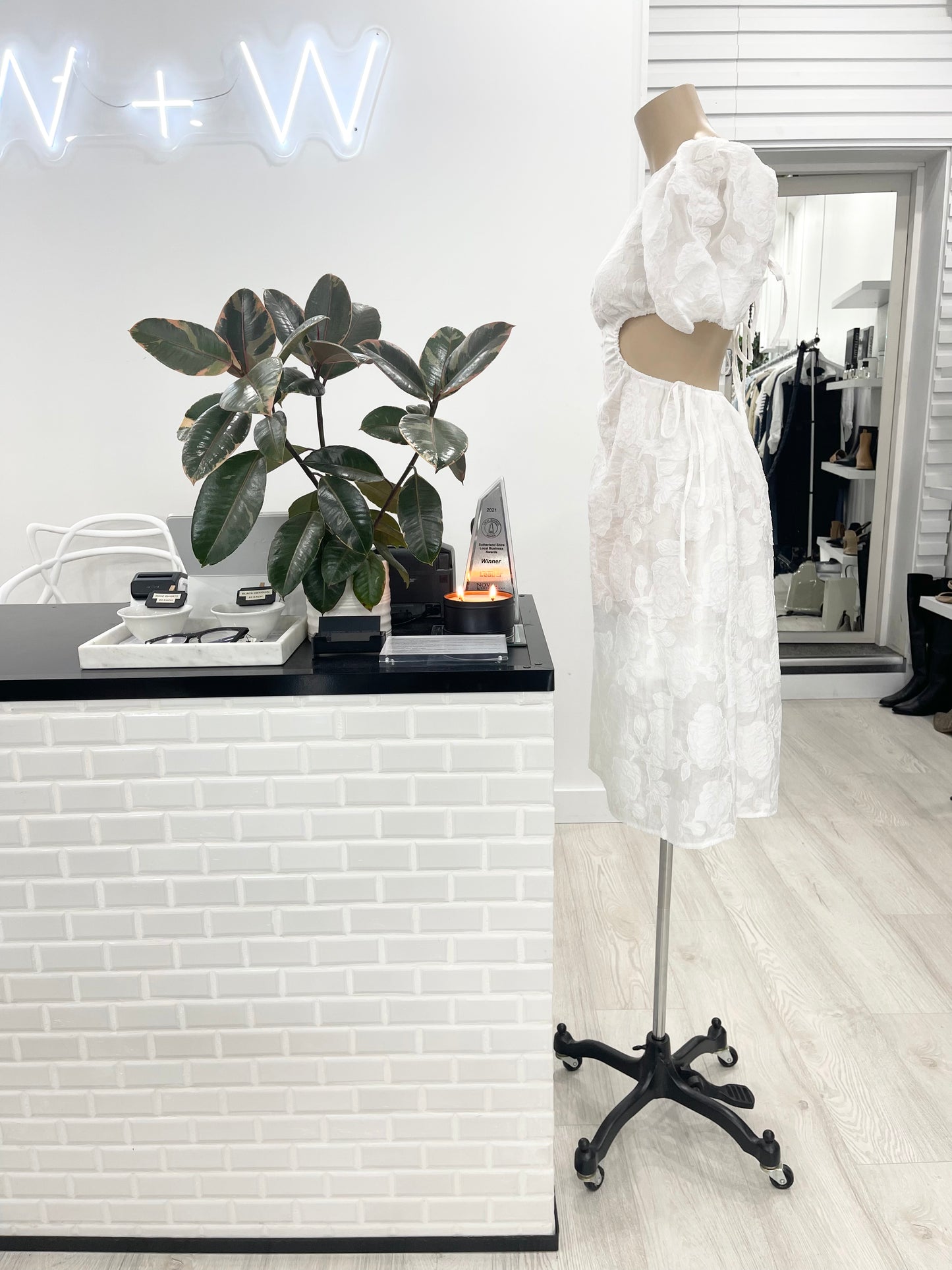 The Flora Midi Dress - White