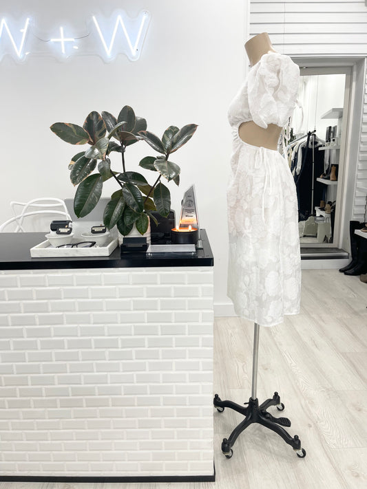 The Flora Midi Dress - White