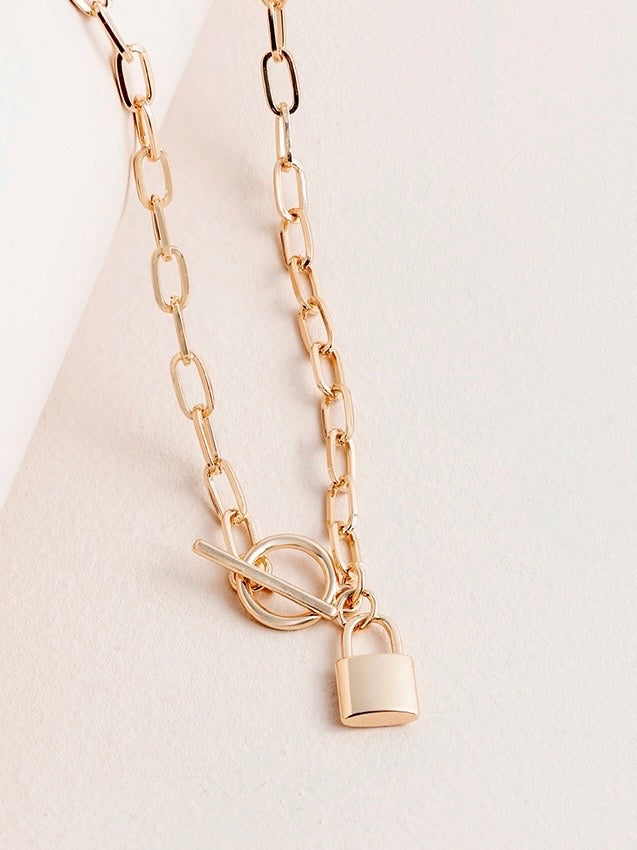 Misha Padlock Fob Necklace