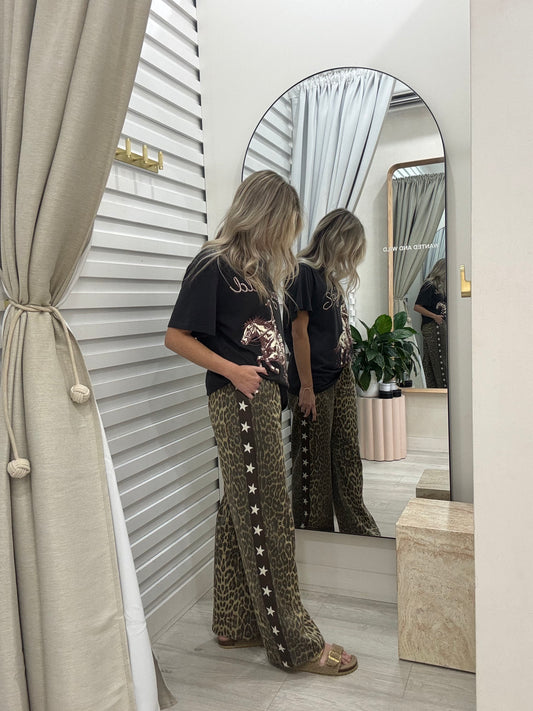 The Star Racer Pants - Leopard Stars