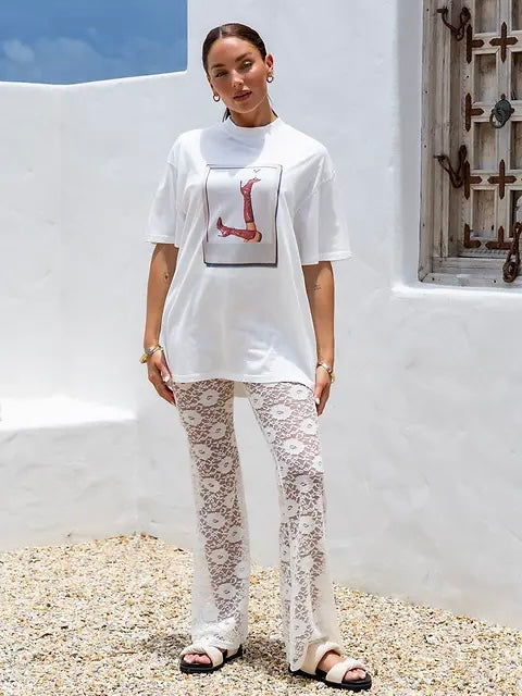 The Dolce Lace Pants - Cream