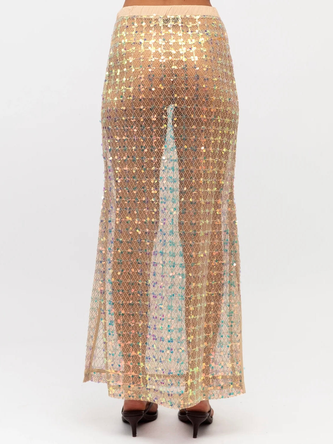 The Sequin Skirt | Beige