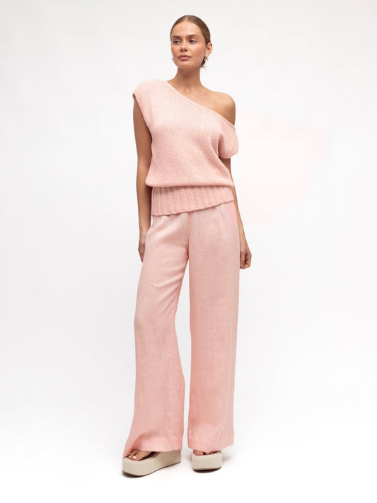 Luxe Linen Pants - Blush