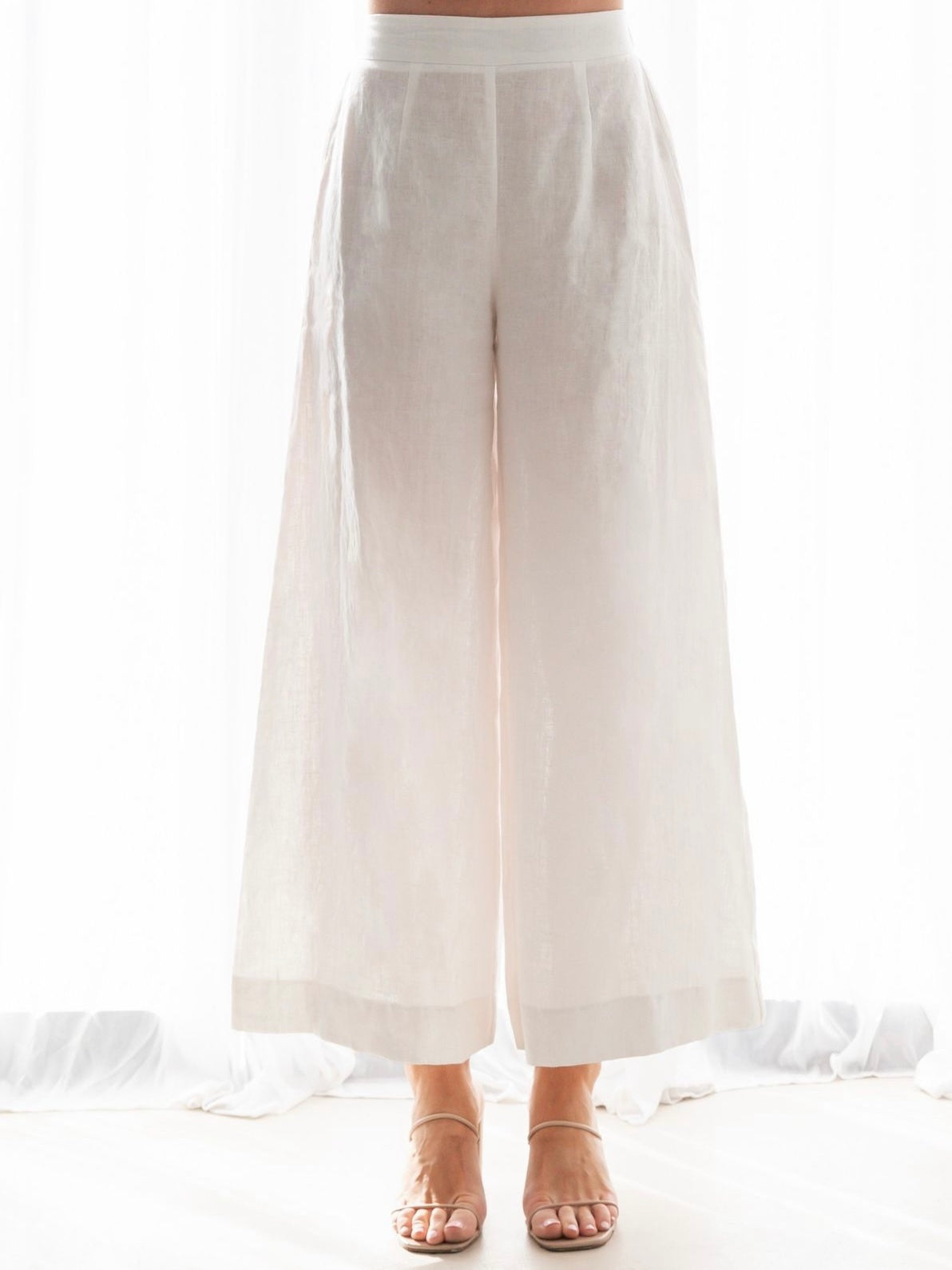 The Eve Linen Pants - White