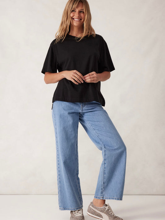 Stevie Slouchy Tee - Black