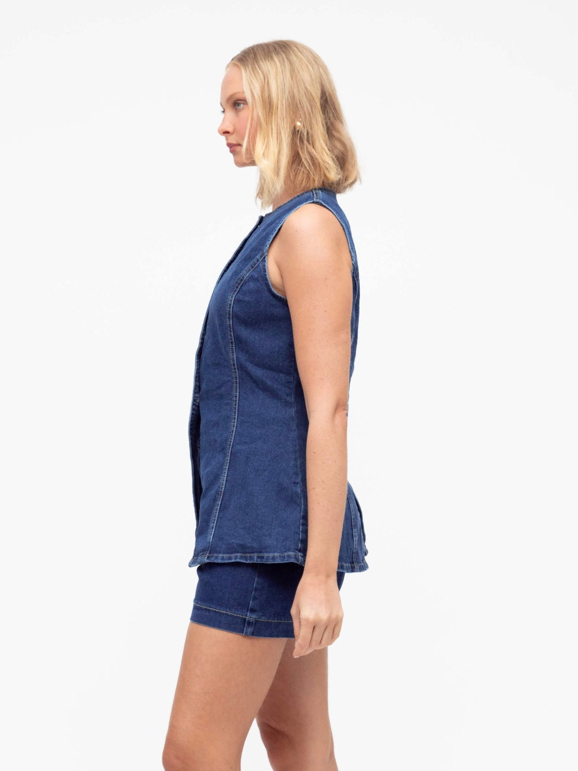 The Lily Vest  -  Dark Denim