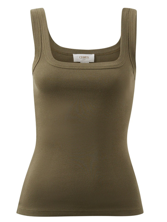 Contour Rib Tank - Olive