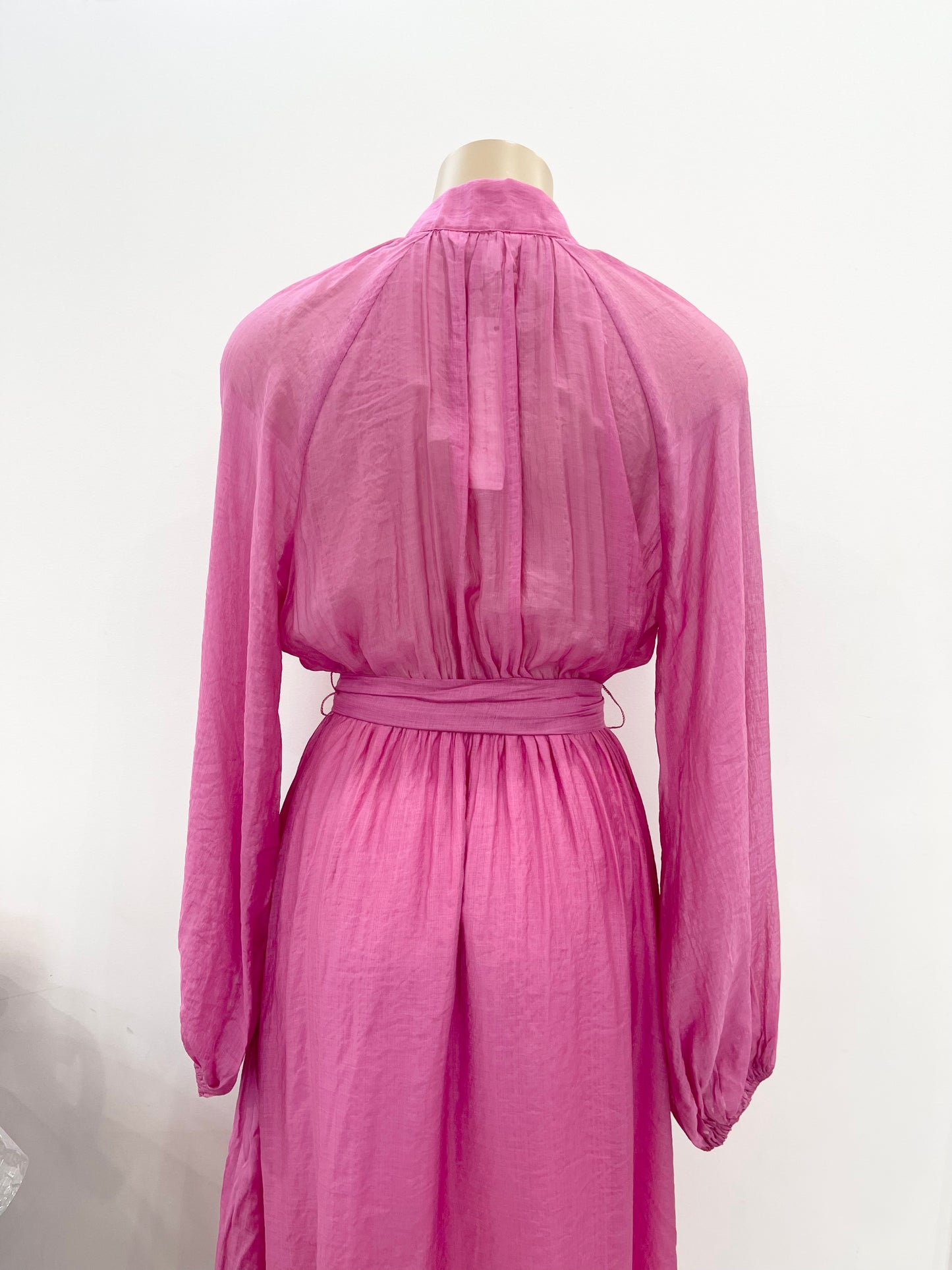 The Edith Midi Dress - Hot Pink