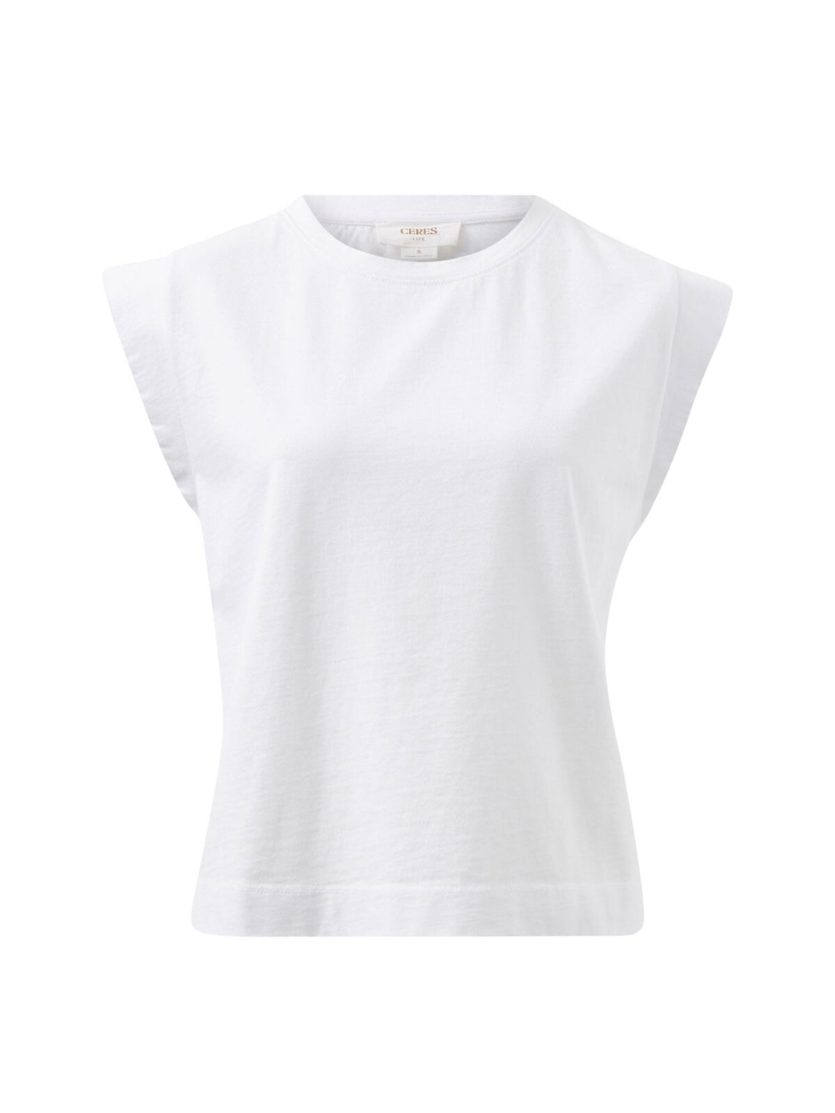 Esme Extended Shoulder Tee - White