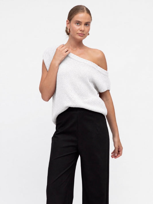 The Sienna Knit Top | White
