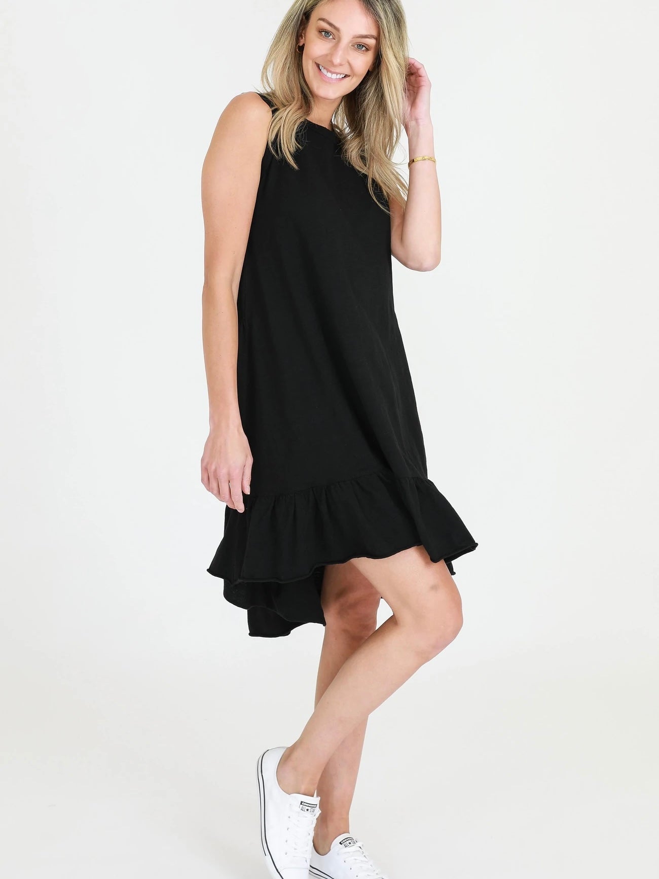 Hillary Tunic Dress - Black - WANTED AND WILD