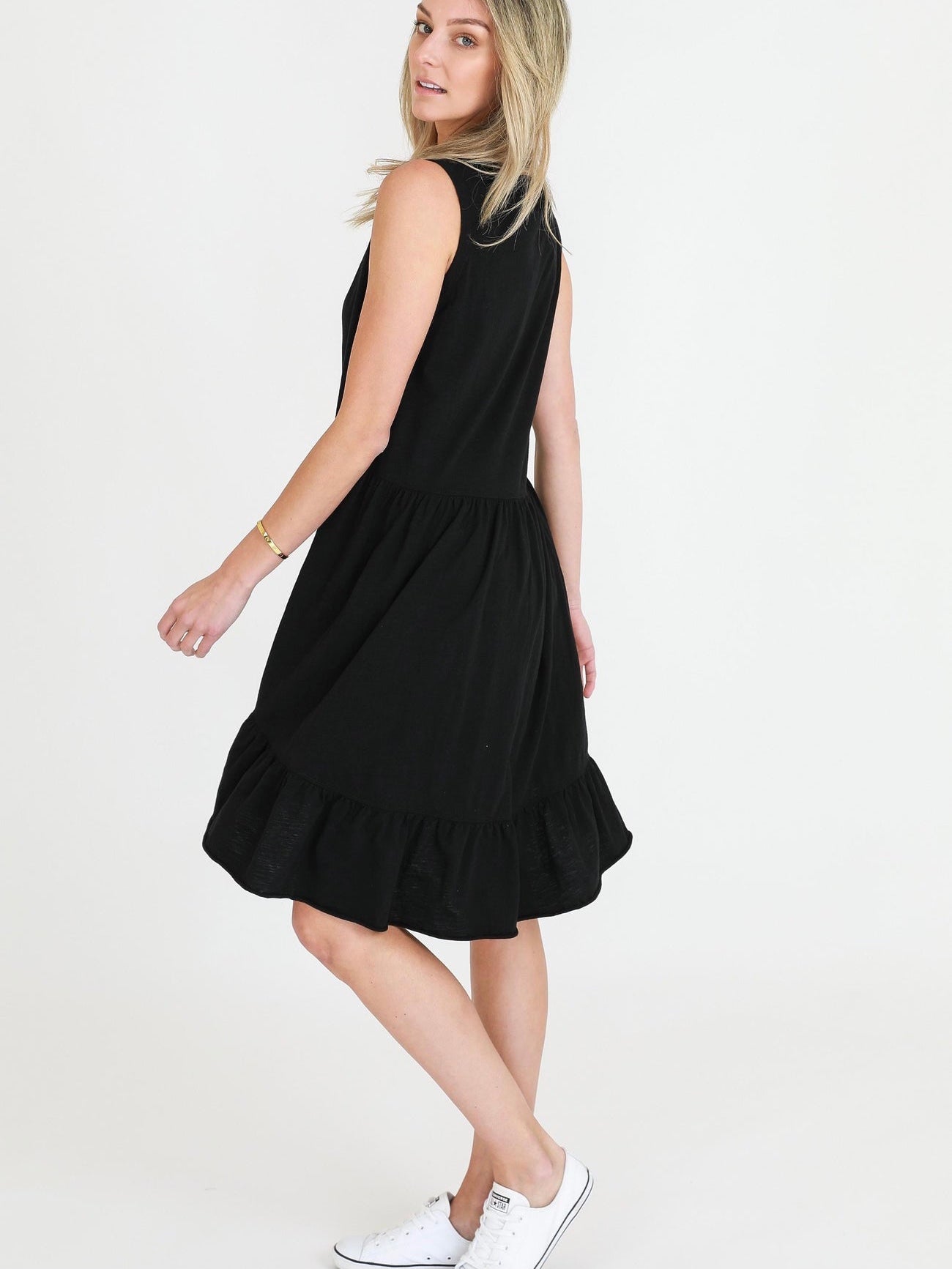 Hillary Tunic Dress - Black - WANTED AND WILD