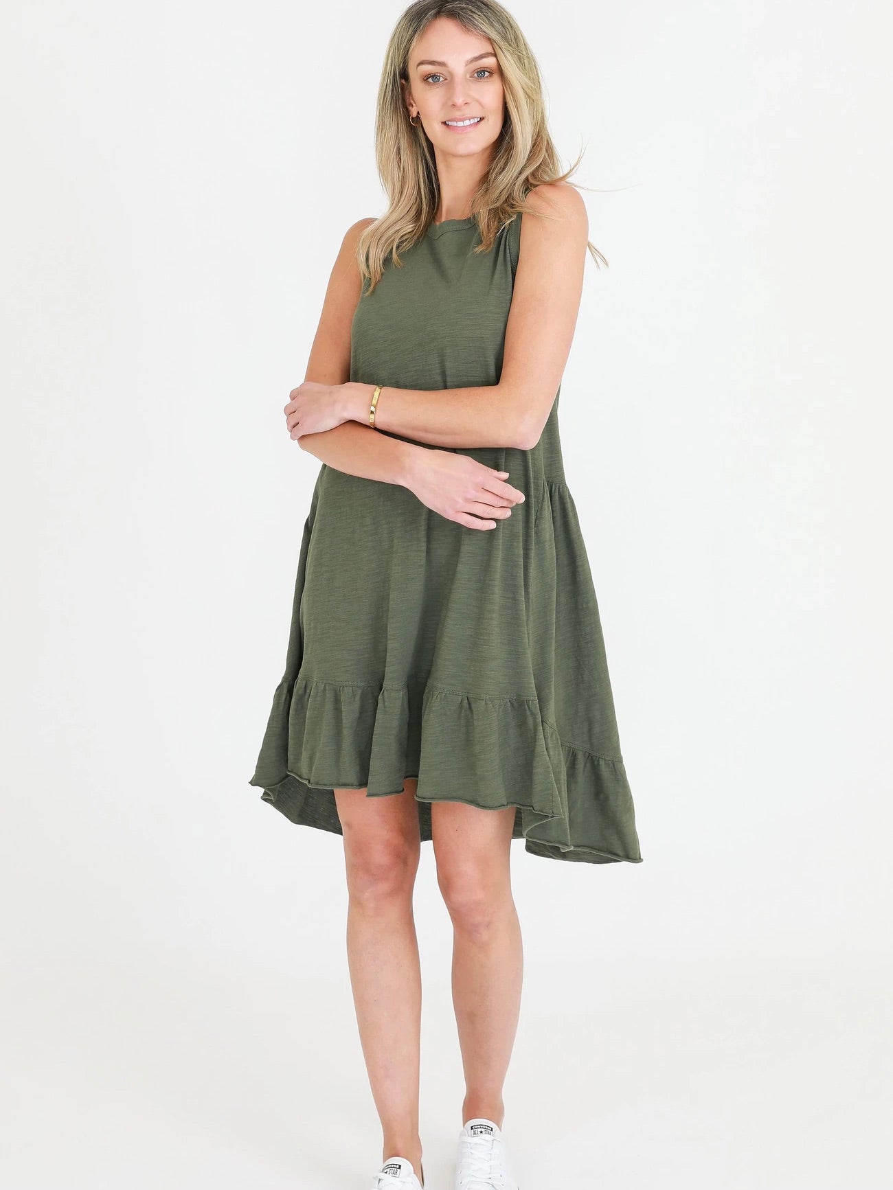 Hillary Tunic Dress - Khaki - WANTED AND WILD