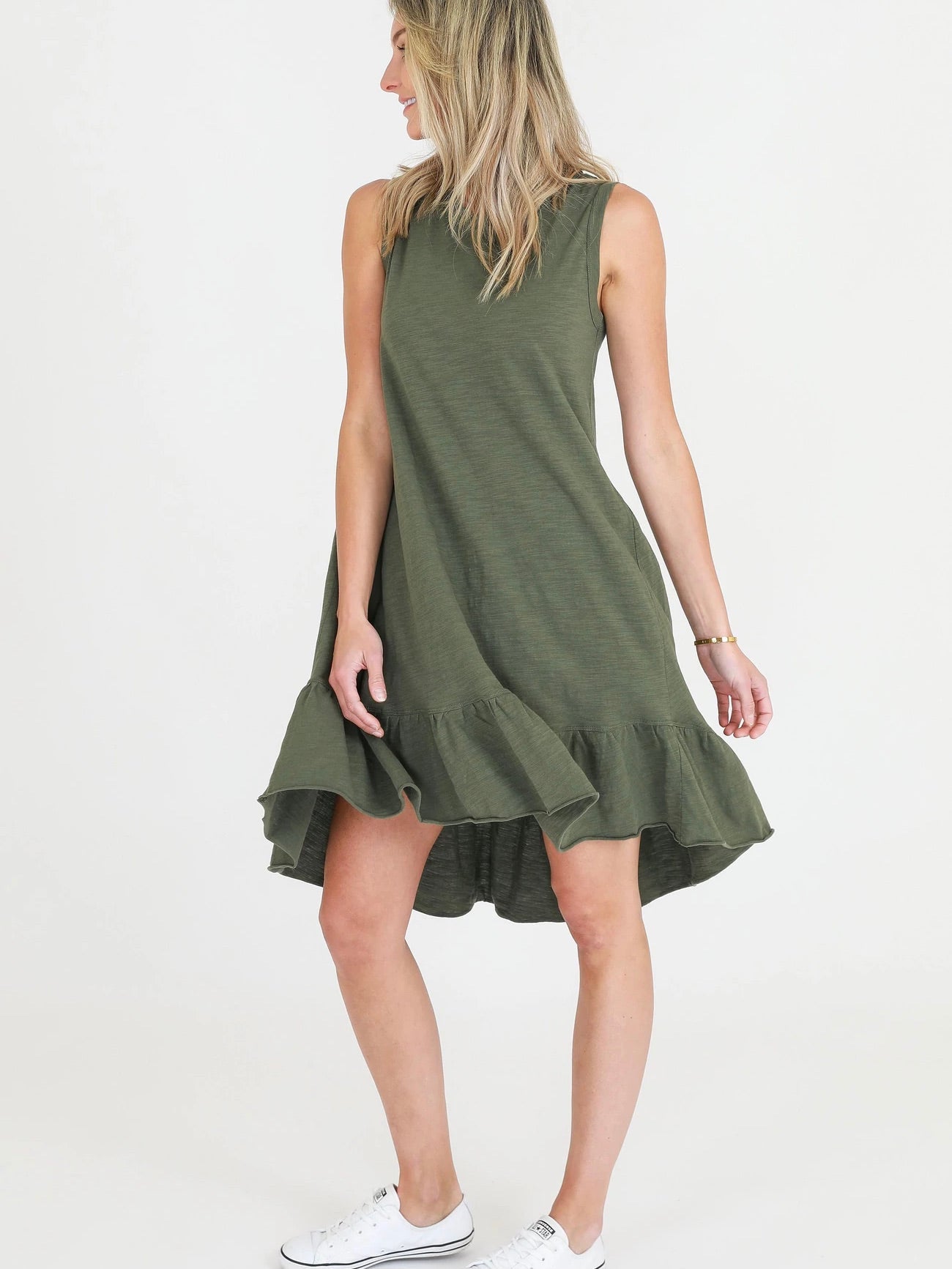 Hillary Tunic Dress - Khaki - WANTED AND WILD