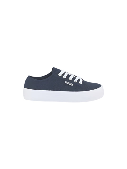 Human Shoes Lift Sneakers - Navy Canvas - WANTED AND WILD
