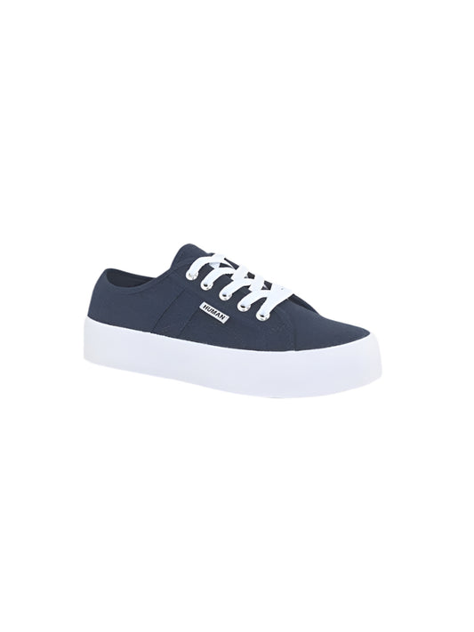 Human Shoes Lift Sneakers - Navy Canvas - WANTED AND WILD
