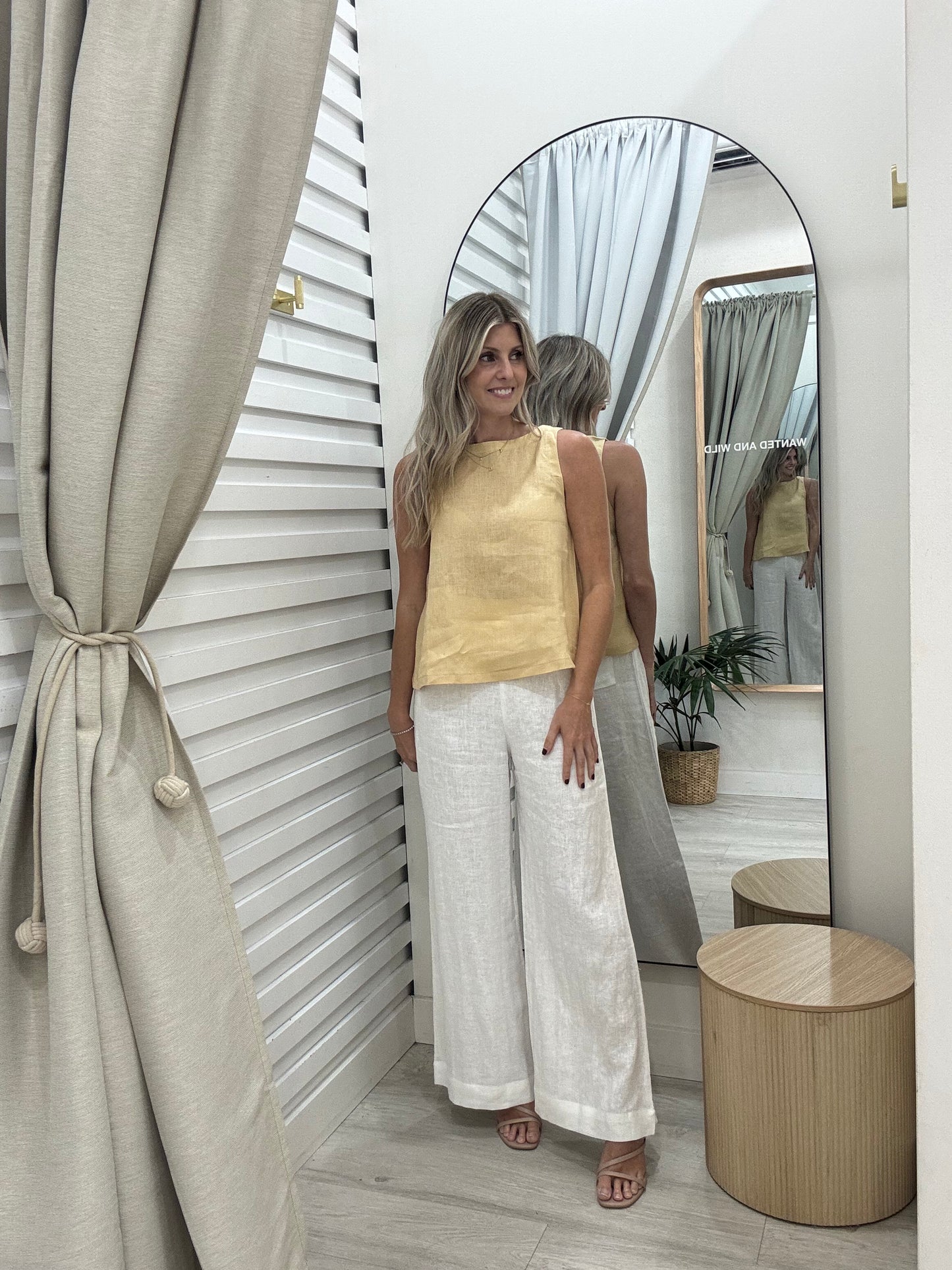 The Atlas Linen Top - Butterscotch