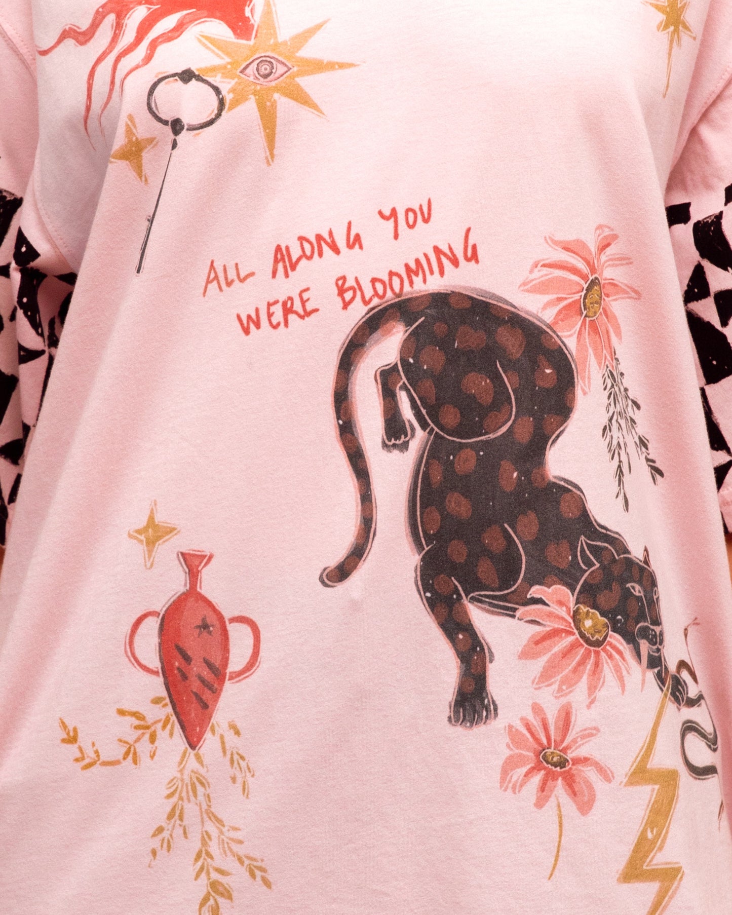 All Along You Were Blooming Tee - Pale Pink