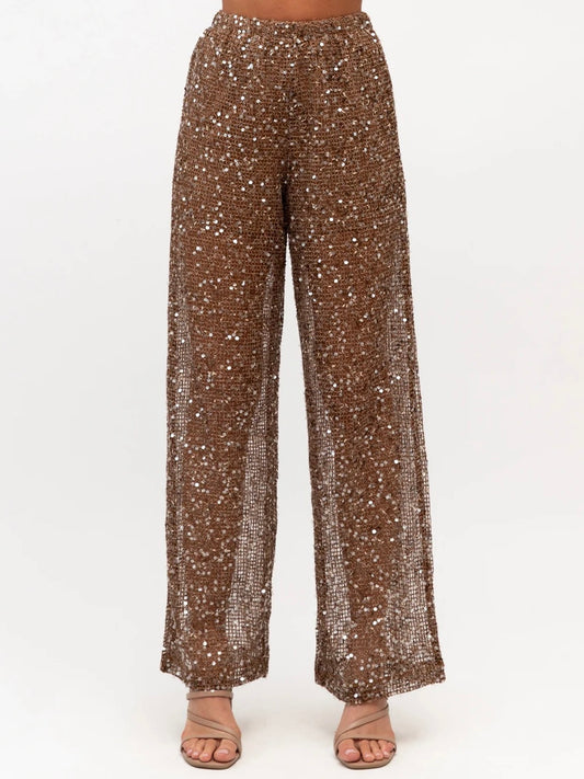 The Stardust Pants | Cocoa Sequin