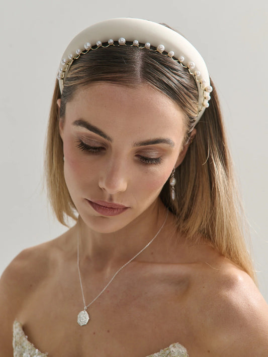 Isla Dainty Headband - Pearl