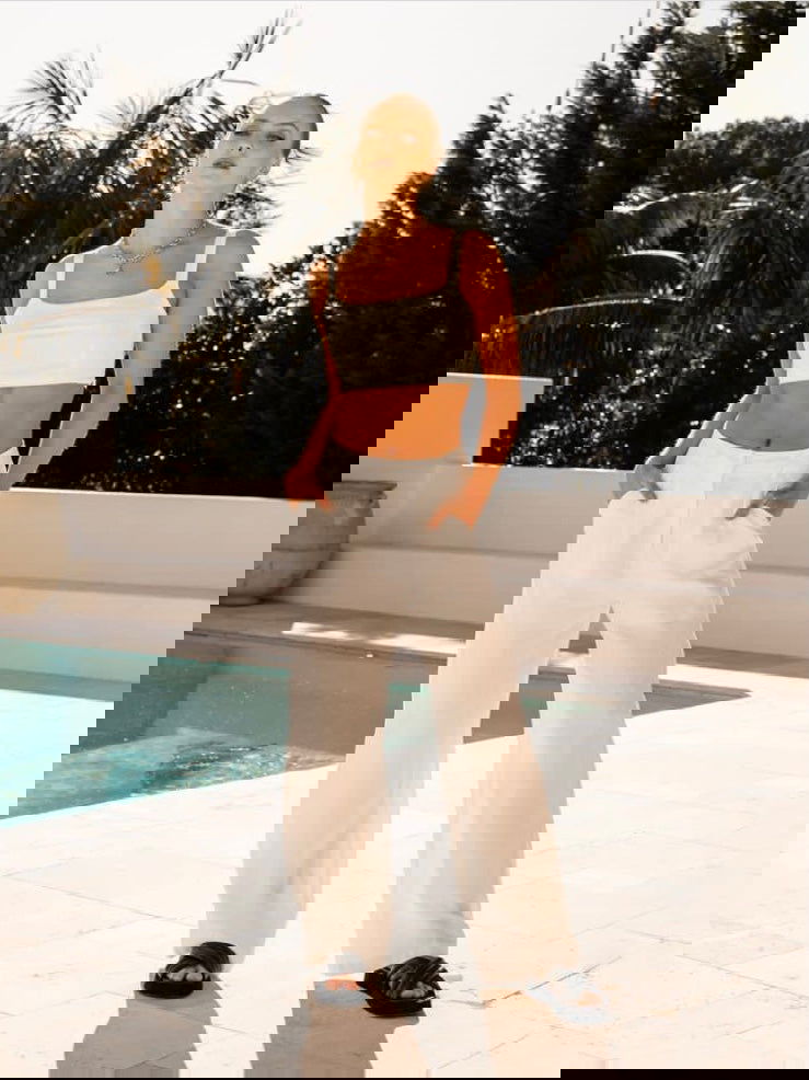 Luna Linen Pants - White - WANTED AND WILD