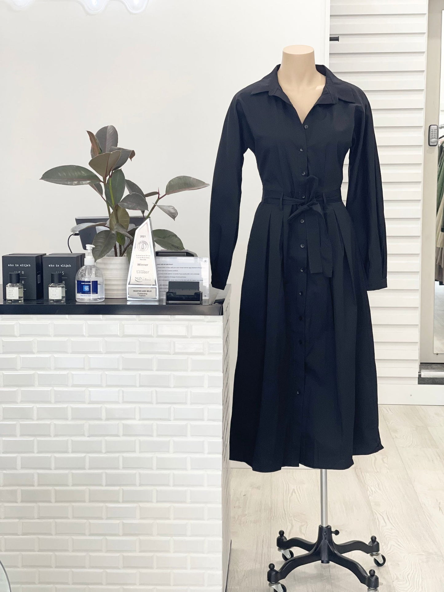 Luna Shirtdress - Black - WANTED AND WILD