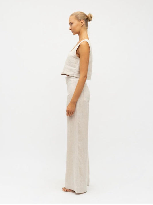 Luxe Square Neckline Cami - Oatmeal - WANTED AND WILD