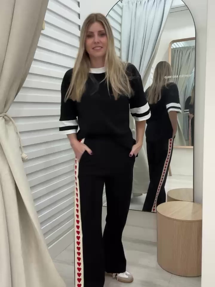 Model wearing Heart Racer Pants at Wanted and Wild