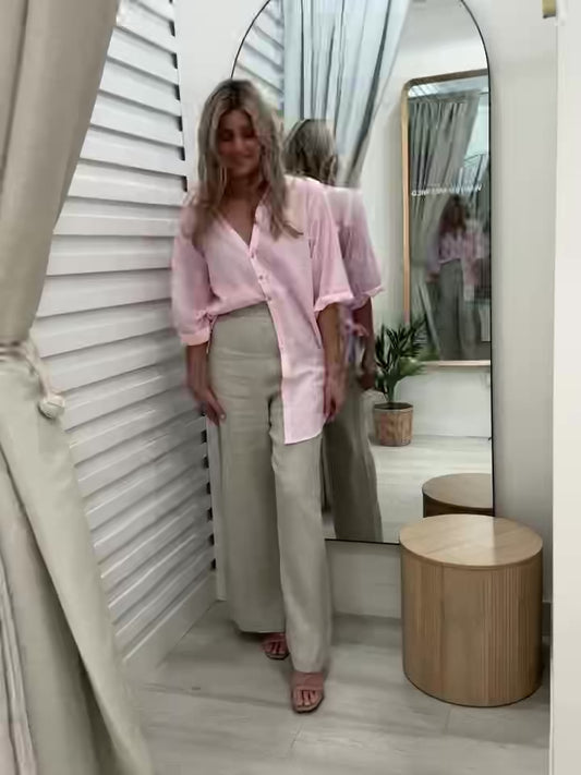 Florence Shirt - Pale Pink