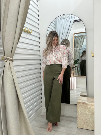 The Cally Shirt | Pale Pink Floral
