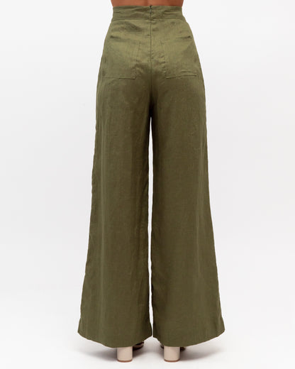 Luxe Linen Pants - Khaki