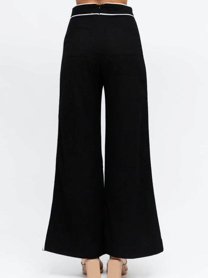 The Terence Stripe Pants - Black and White