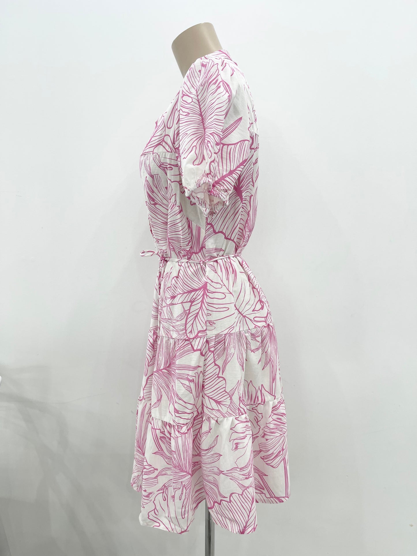 The Anna Mini Dress - Pink Print
