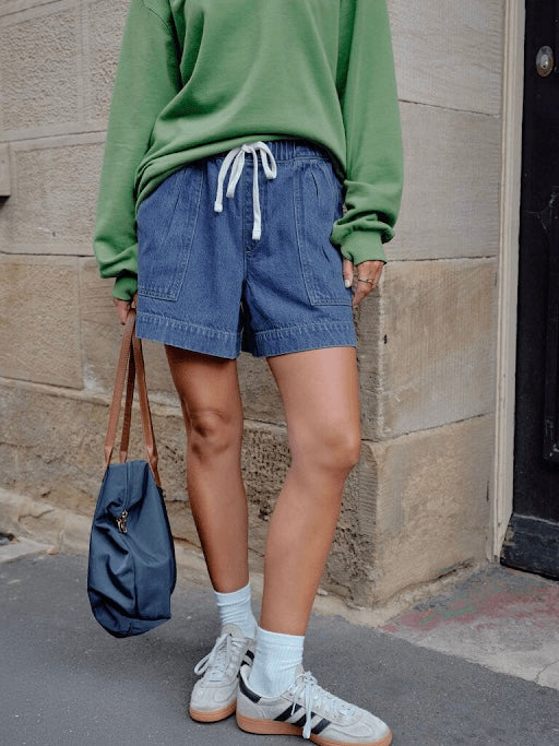 Darcy Relaxed Everyday Shorts - Fresh Indigo