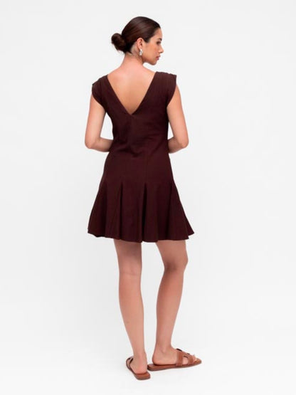 The Carrie Mini Dress -  Chocolate